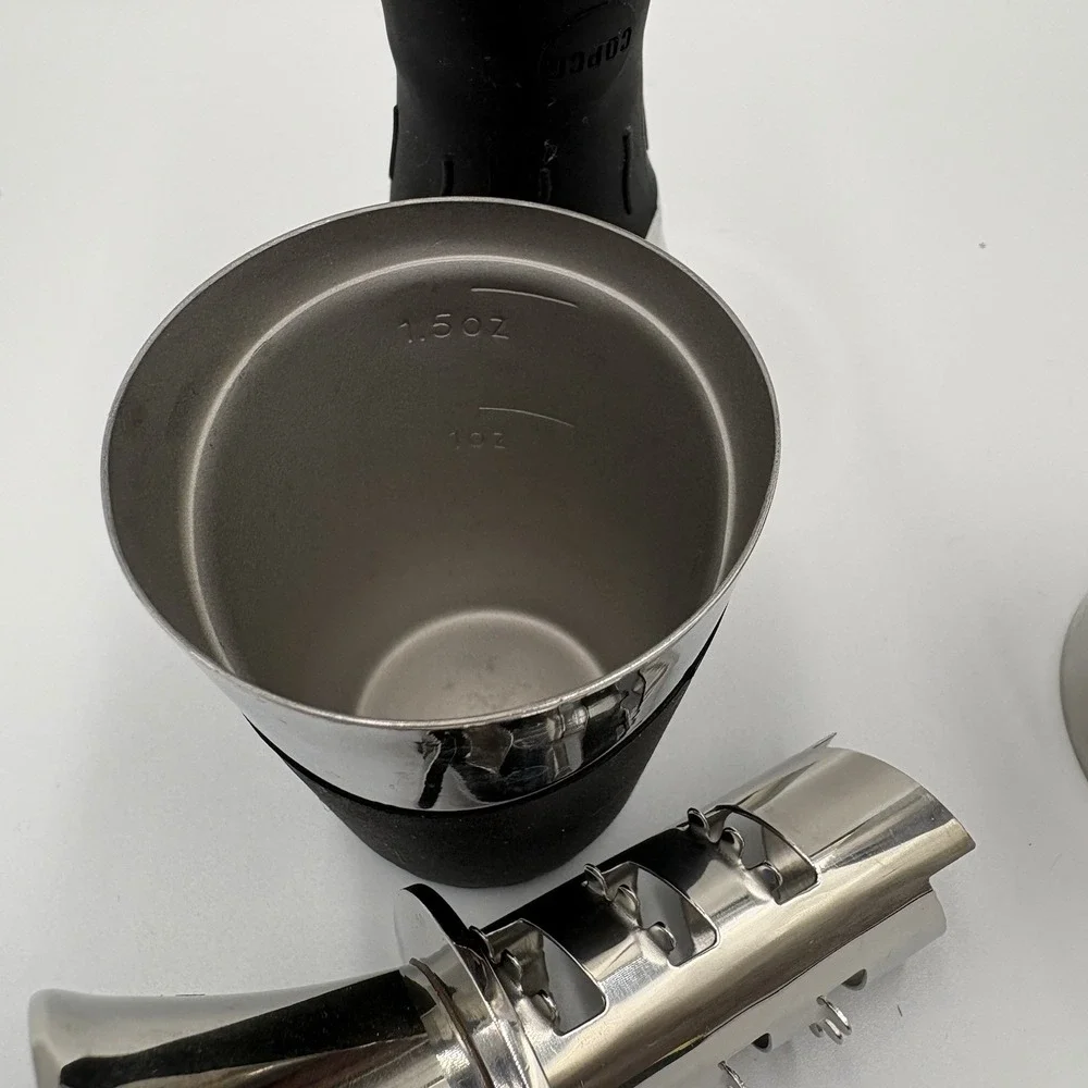 4 Piece Copco‎ Bar Set Jiggers Juicer Stainless Steel Unused